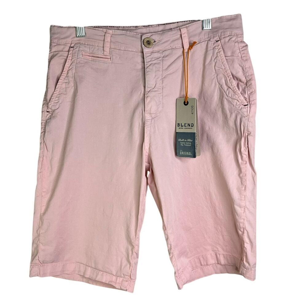 Blend Jeansmaker Chino Shorts Mens M Pink Classic Beach Pool Club Flat Front NWT